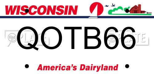QOTB66 Wisconsin License Plate