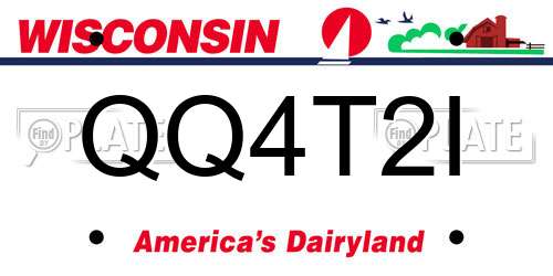 QQ4T2I Wisconsin License Plate