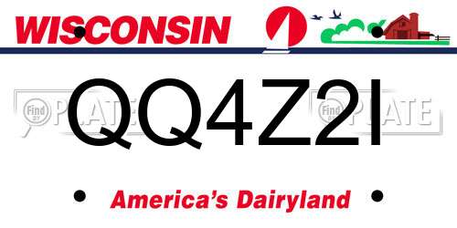 QQ4Z2I Wisconsin License Plate