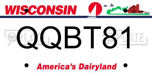 QQBT81 Wisconsin License Plate