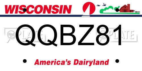 QQBZ81 Wisconsin License Plate