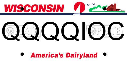 QQQQIOC Wisconsin License Plate