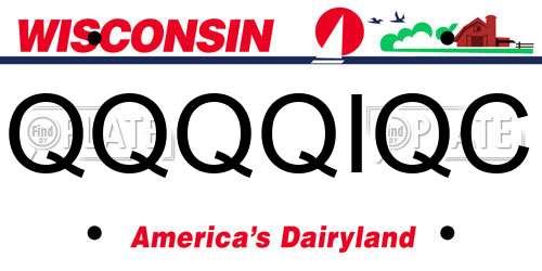 QQQQIQC Wisconsin License Plate
