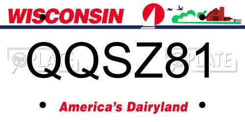 QQSZ81 Wisconsin License Plate