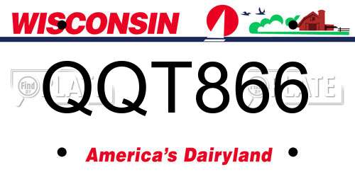 QQT866 Wisconsin License Plate
