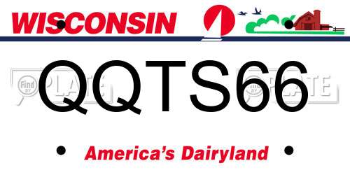 QQTS66 Wisconsin License Plate