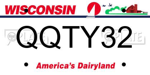 QQTY32 Wisconsin License Plate