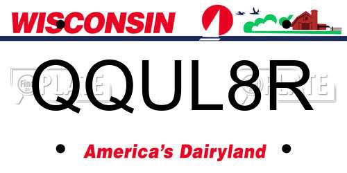 QQUL8R Wisconsin License Plate