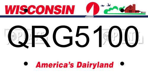 QRG5100 Wisconsin License Plate