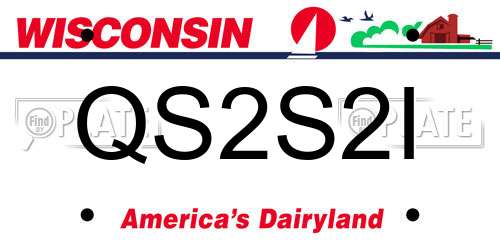 QS2S2I Wisconsin License Plate