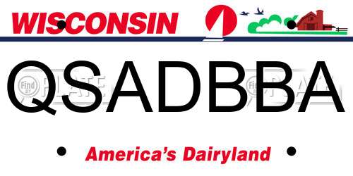 QSADBBA Wisconsin License Plate
