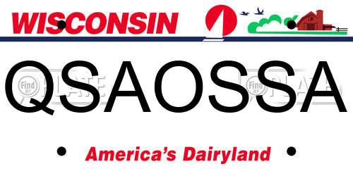 QSAOSSA Wisconsin License Plate