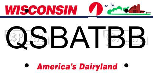 QSBATBB Wisconsin License Plate
