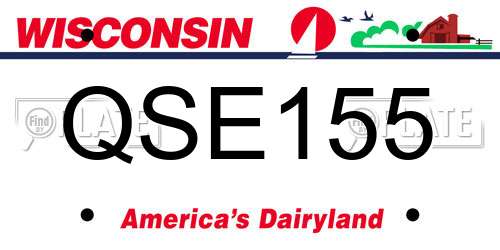 QSE155 Wisconsin License Plate