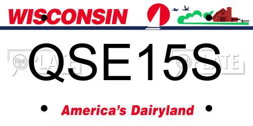 QSE15S Wisconsin License Plate
