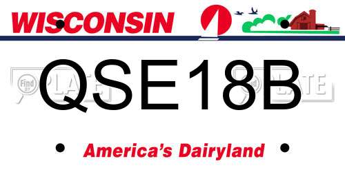 QSE18B Wisconsin License Plate