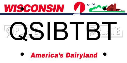QSIBTBT Wisconsin License Plate