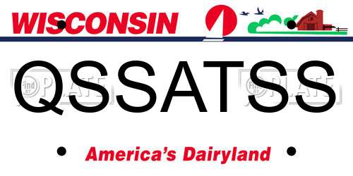QSSATSS Wisconsin License Plate