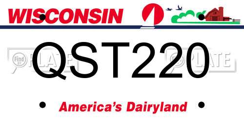 QST220 Wisconsin License Plate