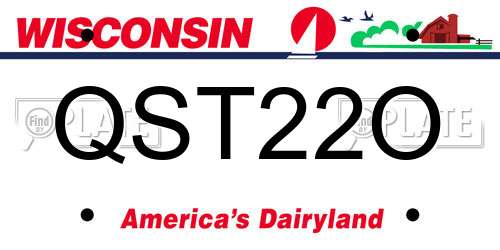 QST22O Wisconsin License Plate