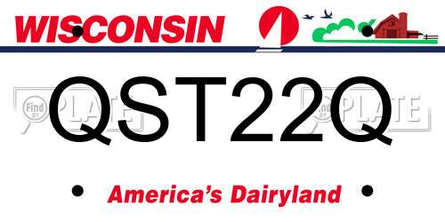 QST22Q Wisconsin License Plate