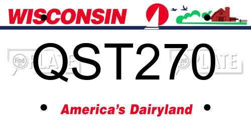 QST270 Wisconsin License Plate