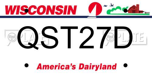 QST27D Wisconsin License Plate
