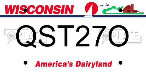QST27O Wisconsin License Plate