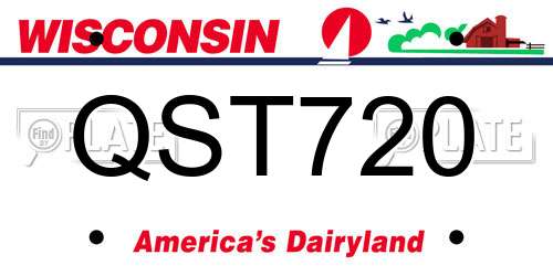 QST720 Wisconsin License Plate