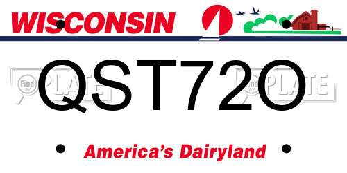 QST72O Wisconsin License Plate