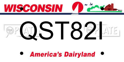 QST82I Wisconsin License Plate