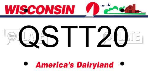 QSTT20 Wisconsin License Plate