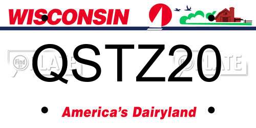 QSTZ20 Wisconsin License Plate