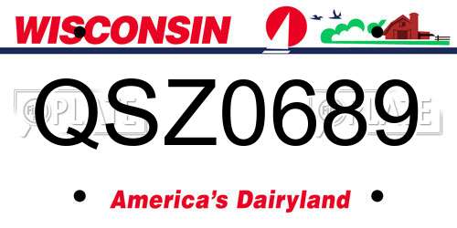 QSZ0689 Wisconsin License Plate