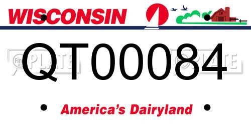 QT00084 Wisconsin License Plate