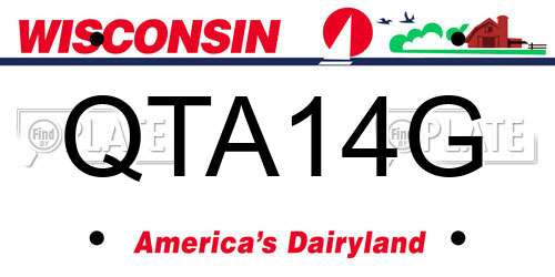 QTA14G Wisconsin License Plate