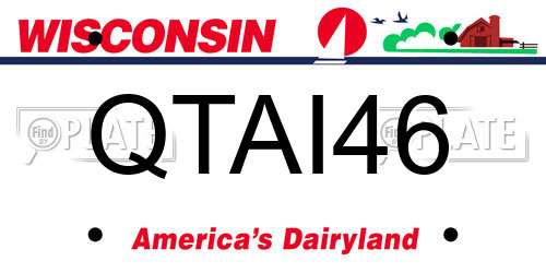 QTAI46 Wisconsin License Plate