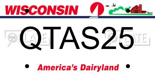 QTAS25 Wisconsin License Plate