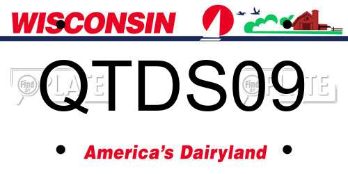 QTDS09 Wisconsin License Plate