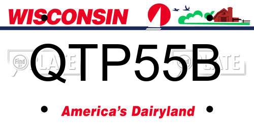 QTP55B Wisconsin License Plate