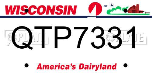 QTP7331 Wisconsin License Plate