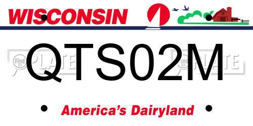 QTS02M Wisconsin License Plate