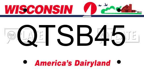 QTSB45 Wisconsin License Plate