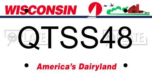 QTSS48 Wisconsin License Plate