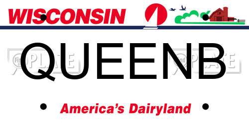 QUEENB Wisconsin License Plate