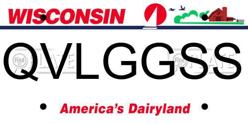 QVLGGSS Wisconsin License Plate