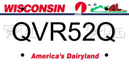 QVR52Q Wisconsin License Plate