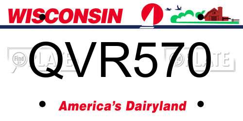 QVR570 Wisconsin License Plate