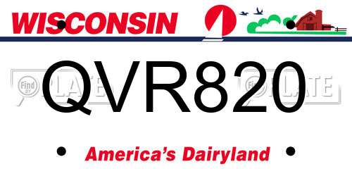 QVR820 Wisconsin License Plate