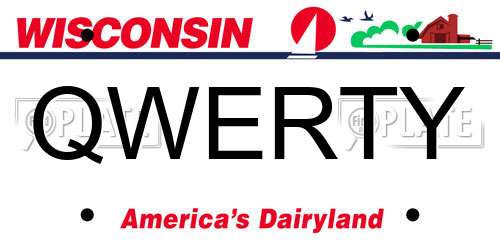 QWERTY Wisconsin License Plate